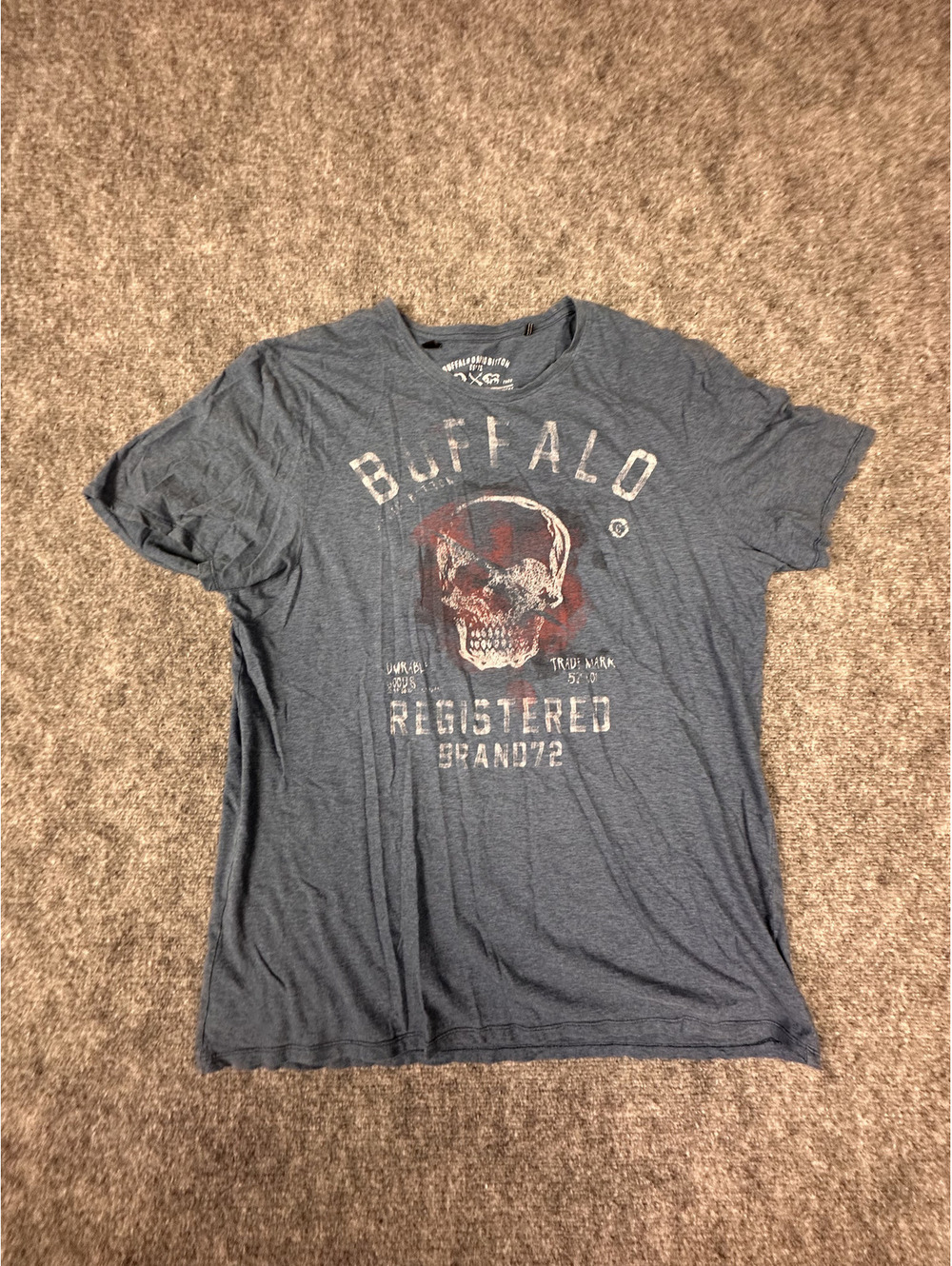Buffalo David Bitton XL Gray Skull Graphic T-Shirt